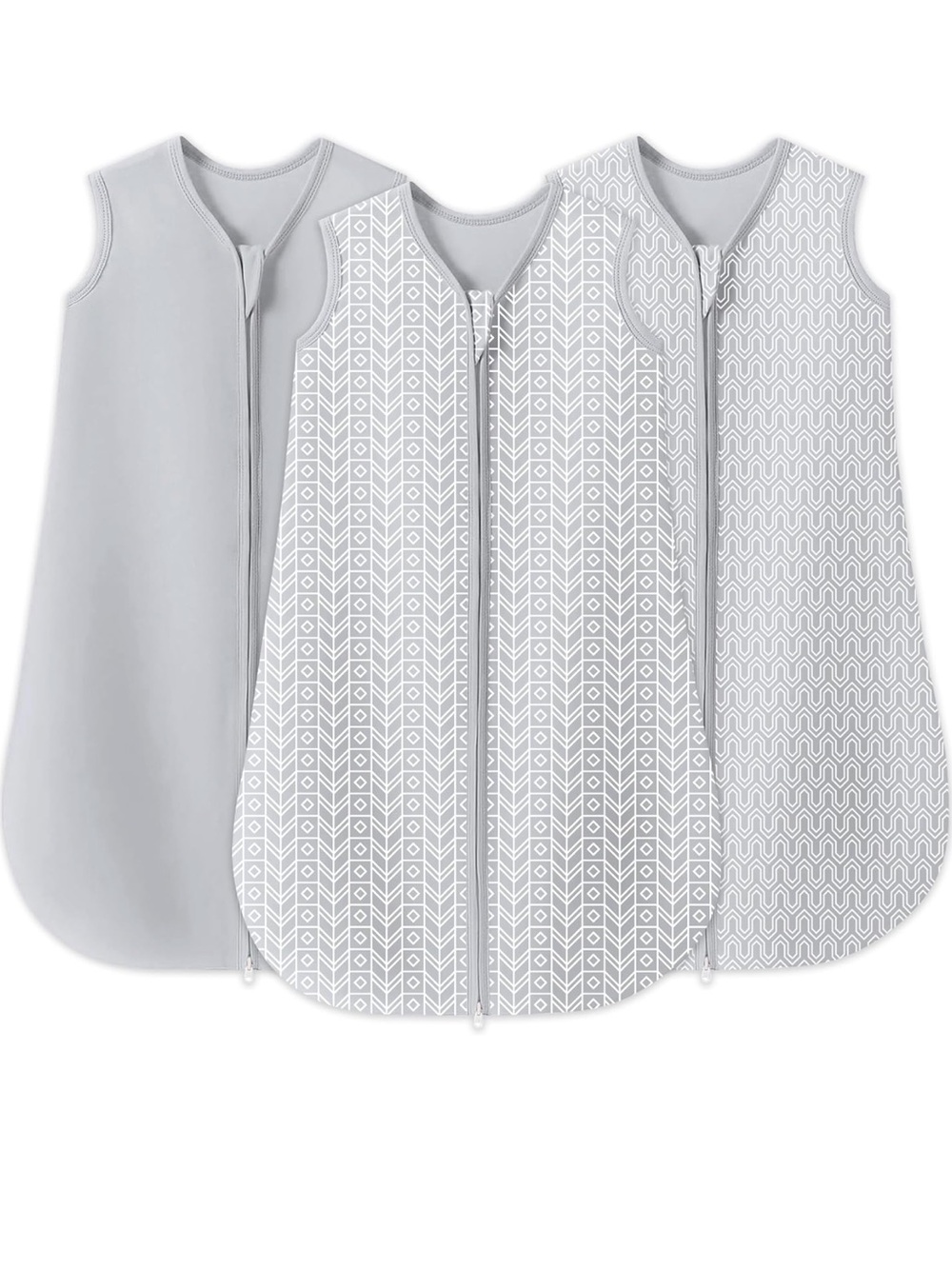 Baby Gray Baby Sleep Sack Bundle 0.5 TOG Large 12-18m